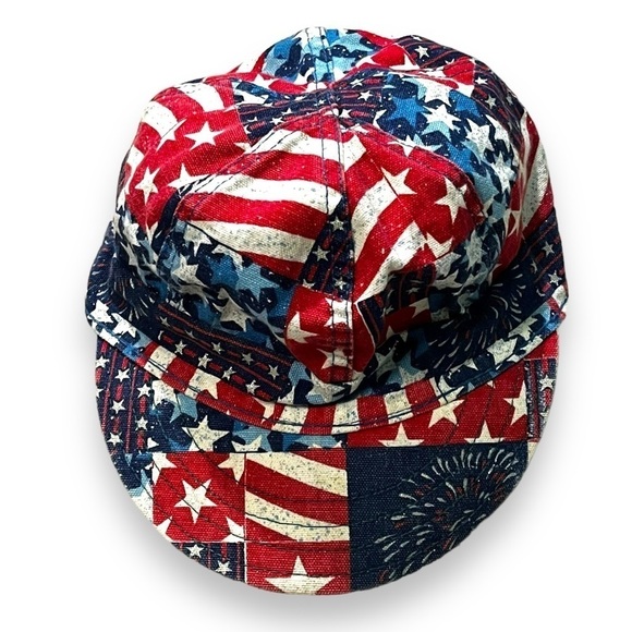 Vintage Kromer Welding Hat Cap USA Flag Stars and Stripes Union Tag Size 7 1/8 - Picture 3 of 6